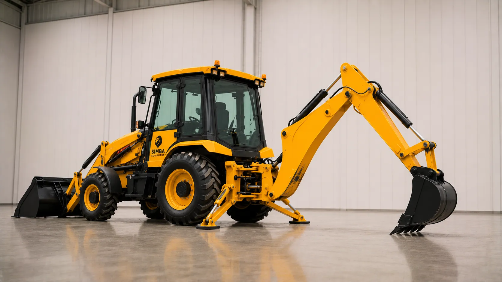 Backhoe loader rear digging arm