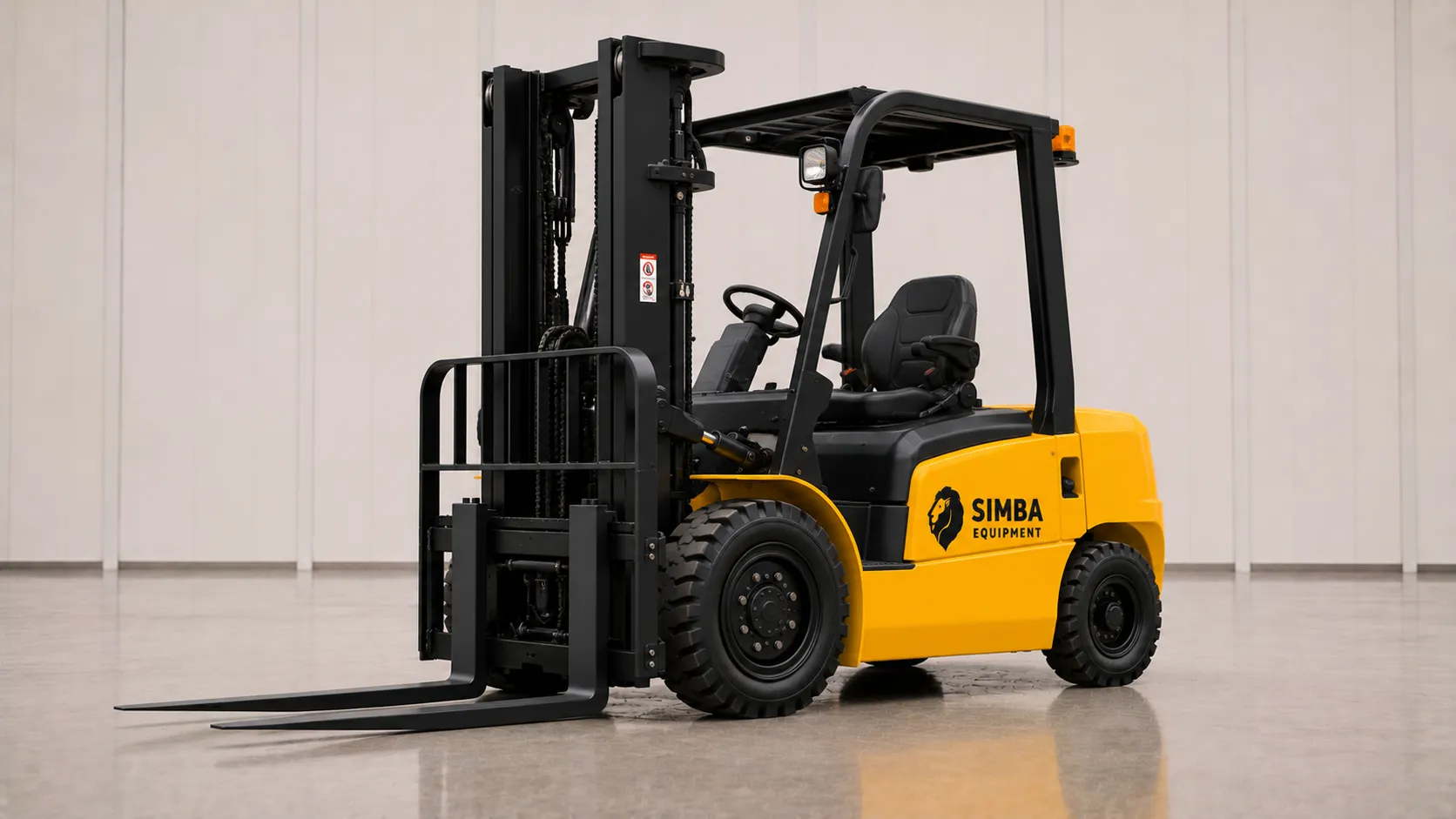 Forklift front quarter view