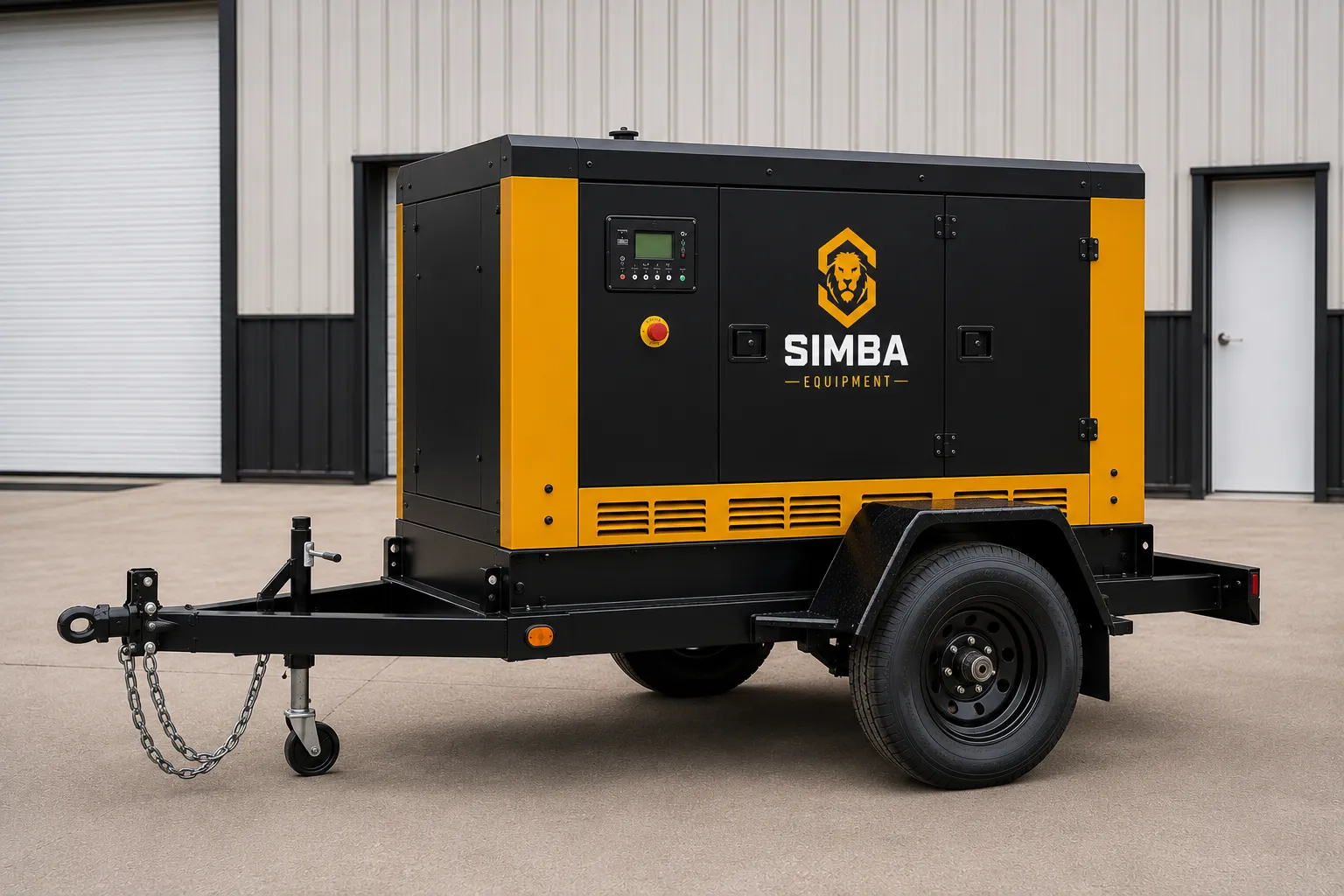 Mobile generator 10kW to 50kW front quarter view