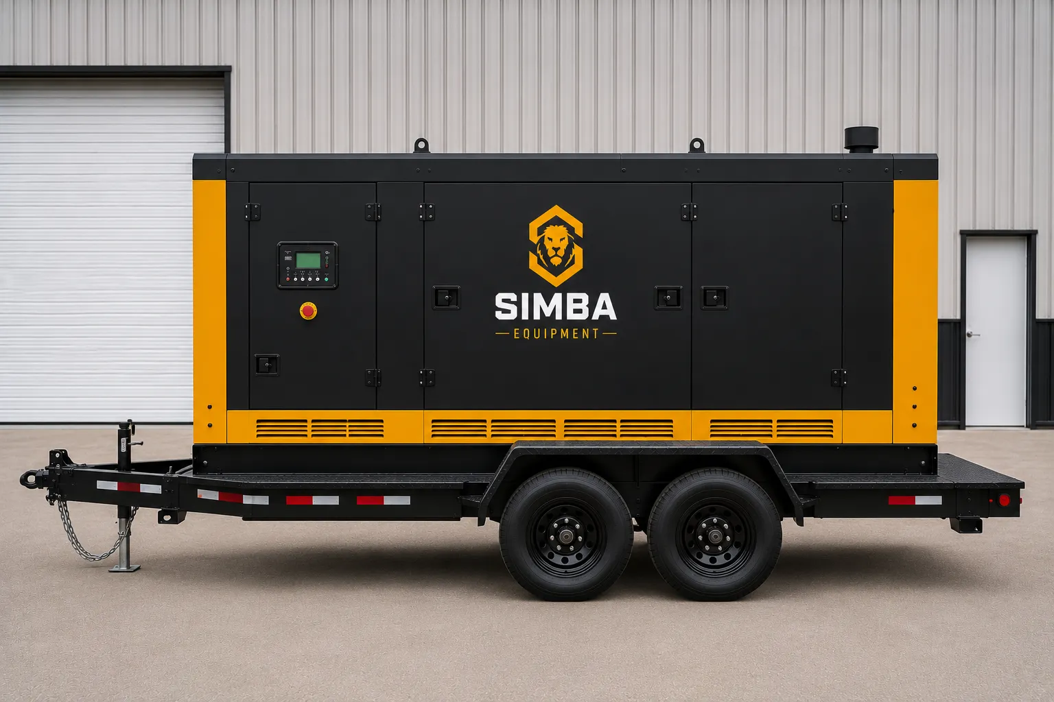 Mobile generator 50kW to 150kW front view