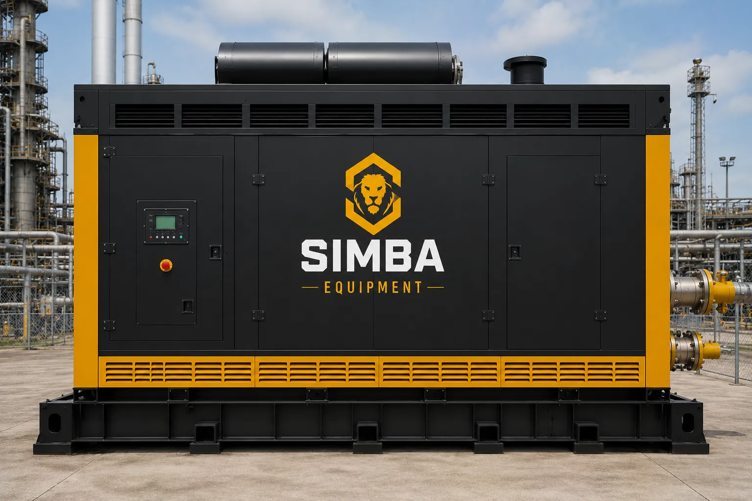 Natural gas generator 500kW to 10MW+ front view