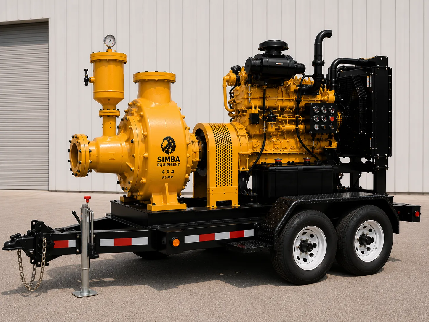 4x4 pump on trailer quarter view