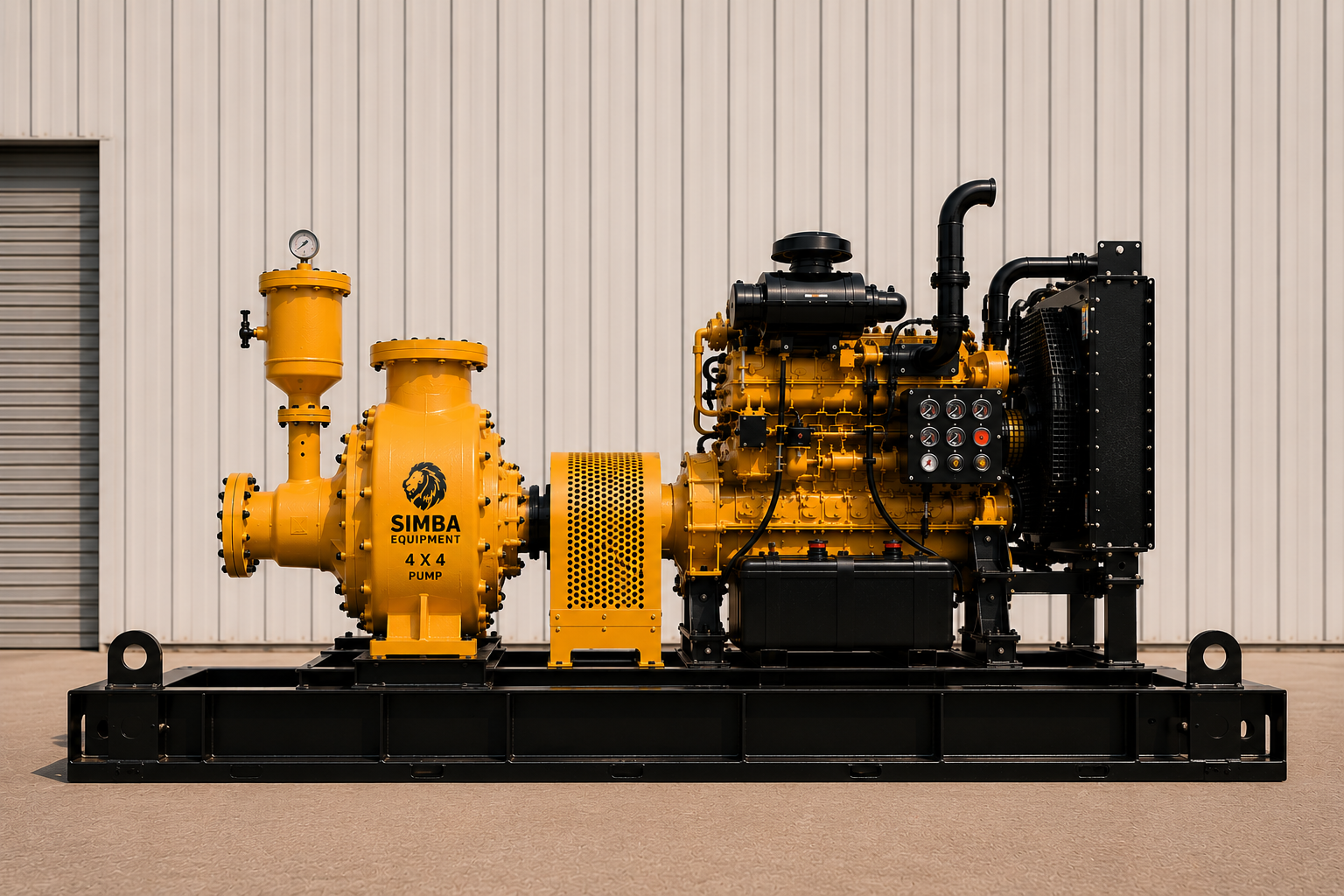 4x4 pump on skid side view