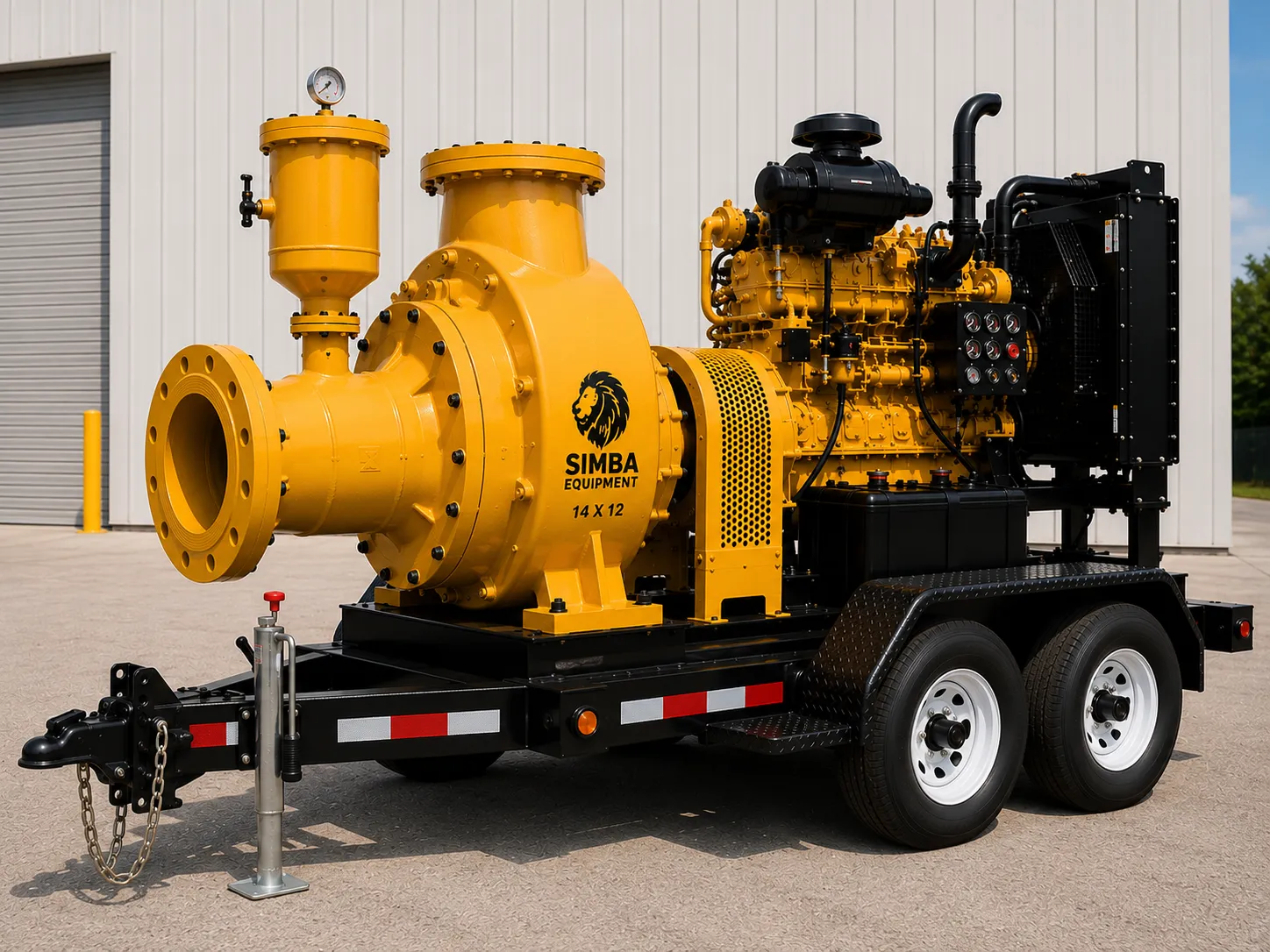 600 pump on trailer quarter view