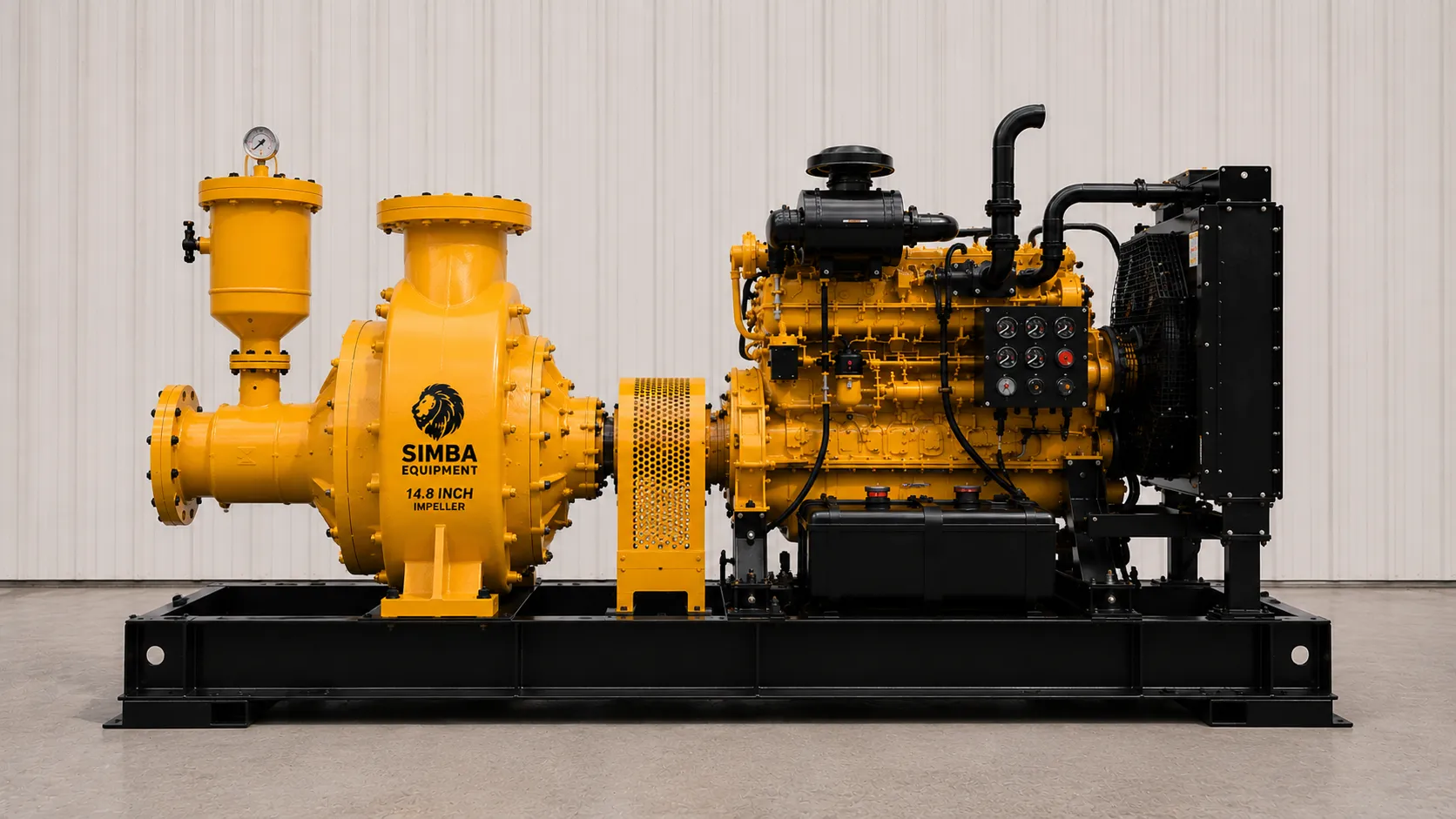 6x6 pump on skid side view