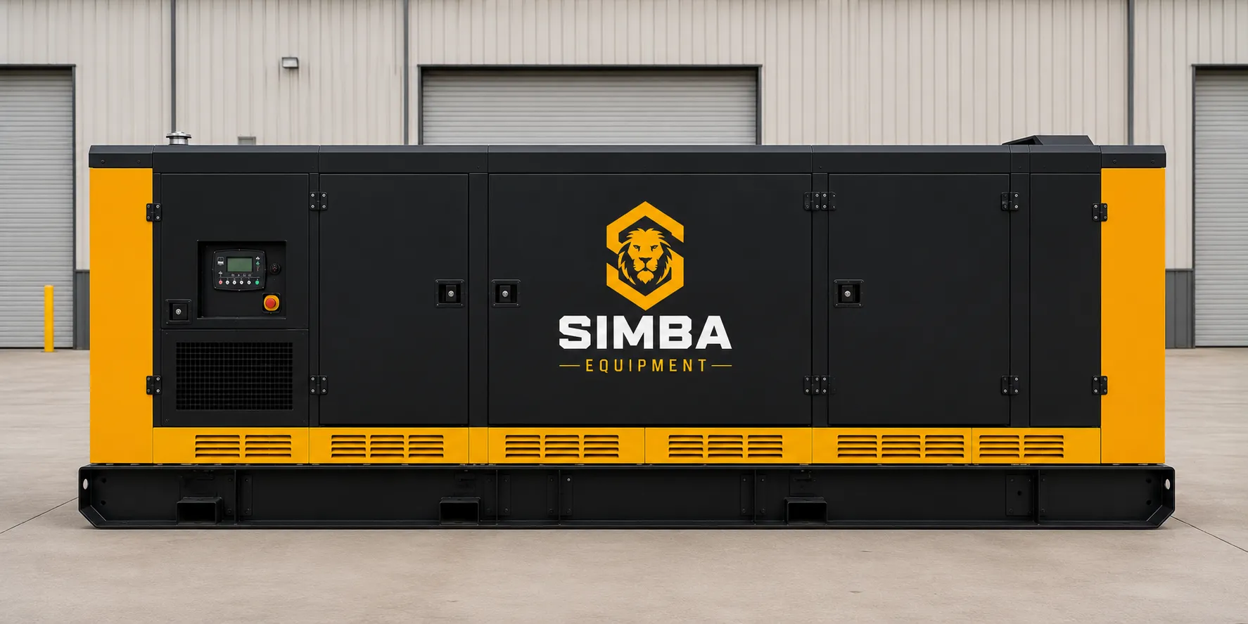 Silent generator 150kW to 3MW front view