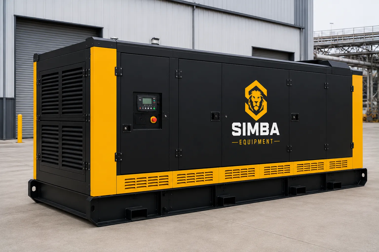 Silent generator 150kW to 3MW front quarter view