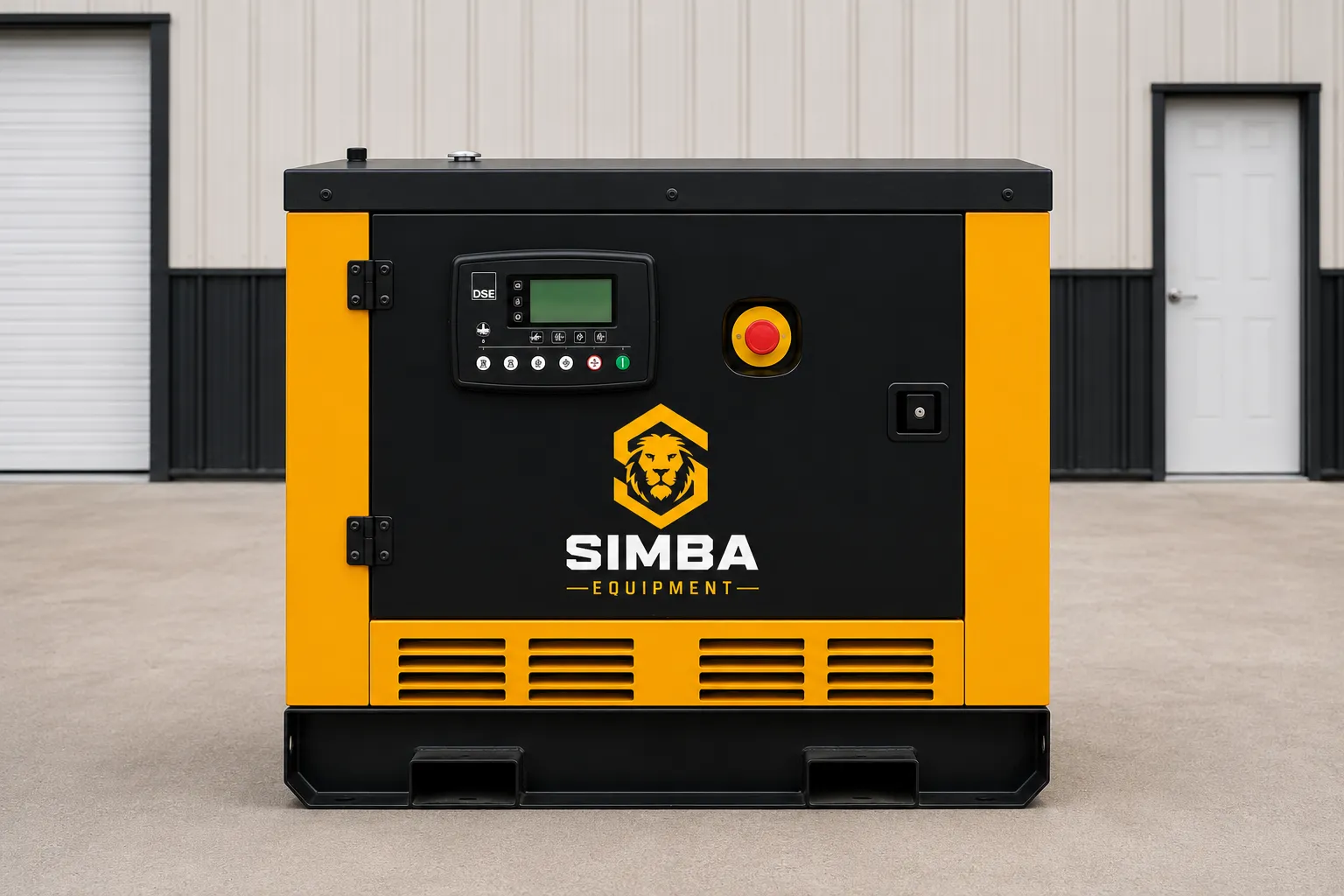 Silent generator 3kW to 30kW front view