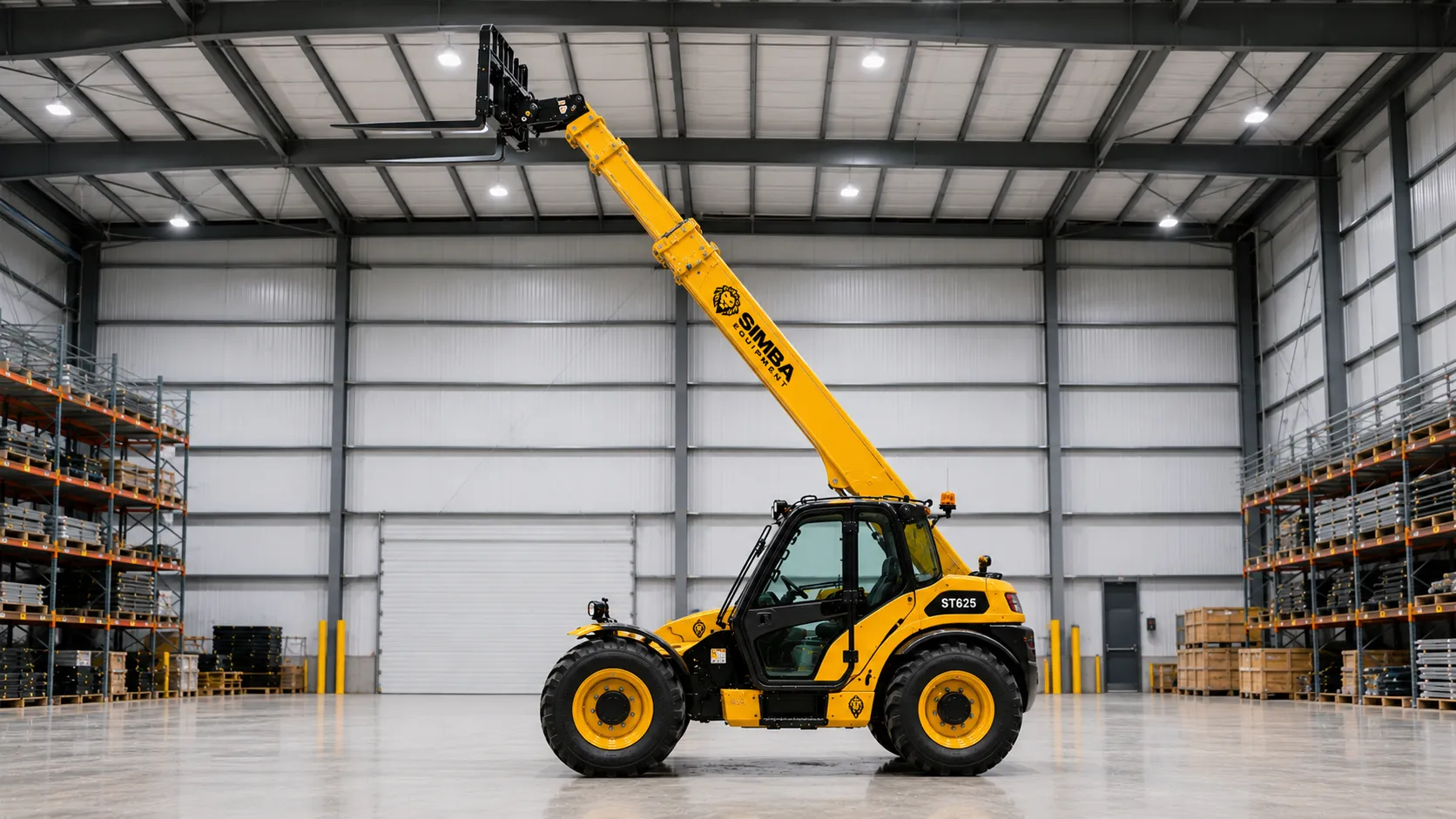 Leopard 9K telehandler with boom extended
