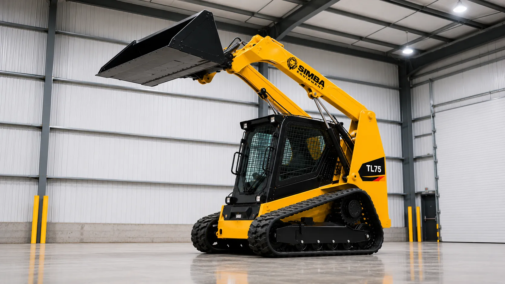 Compact track loader raised view